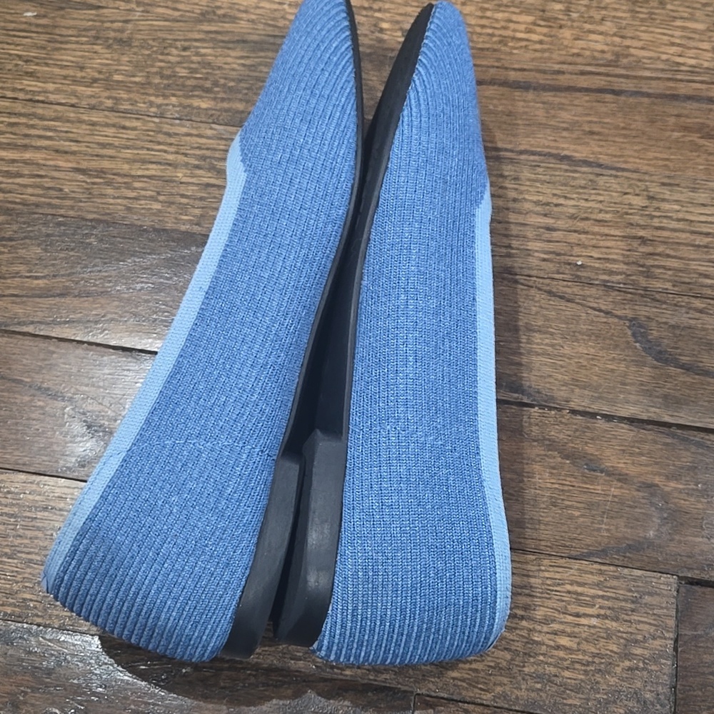 Vivaia Sqaure Toe V cut Margot Denim Blue size 38.5 - Picture 6 of 10